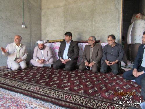 دیدار با سه خانواده مدد جوی تحت پوشش کمیته امداد امام(ره) شهرستان