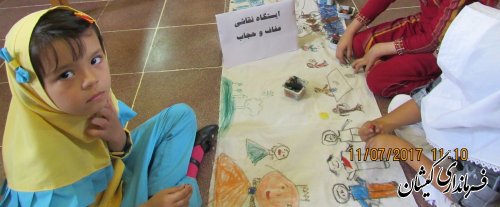 نشست کتابخوان و ایستگاه نقاشی عفاف و حجاب در شهرستان گمیشان برگزار شد