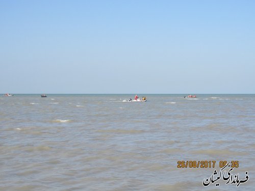 مانور تخصصی امداد و نجات در ساحل توماجلر چارقلی شهرستان گمیشان برگزار شد