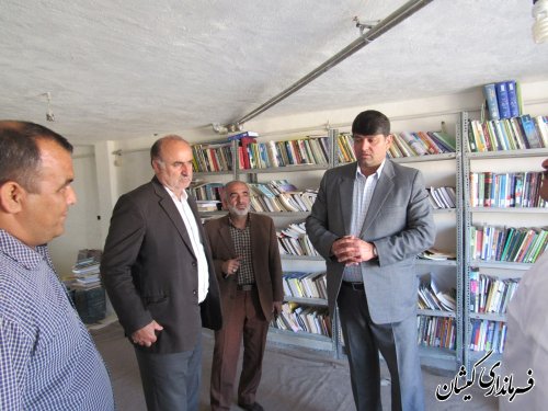 بازدید فرماندار گمیشان از دبستان چهار یار و کتابخانه روستای قلعه جیق بزرگ