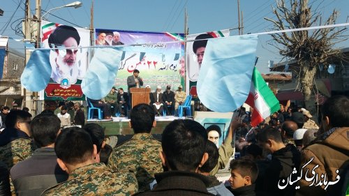 مراسم راهپیمایی یوم الله 22 بهمن در شهرستان گمیشان برگزار شد
