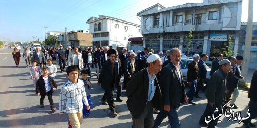 همایش پیاده روی سالمندان شهرستان گمیشان برگزار شد