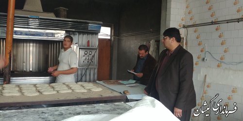 بازدید فرماندار گمیشان از نانوایی های روستاهای بخش مرکزی
