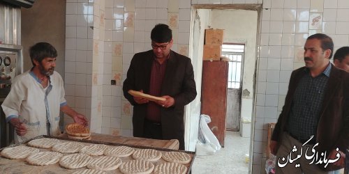 بازدید فرماندار گمیشان از نانوایی های روستاهای بخش مرکزی