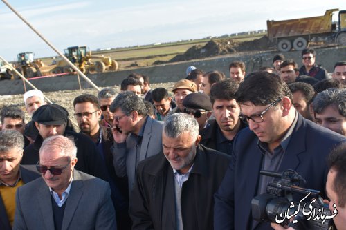 افتتاح فاز اول زهکشی اراضی گمیشان با حضور وزیر جهاد کشاورزی