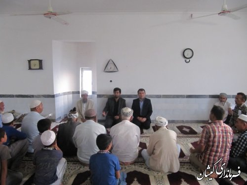 فرماندارگمیشان درادامه دیدارهای مردمی در ماه مبارک رمضان با مردم قره کیله