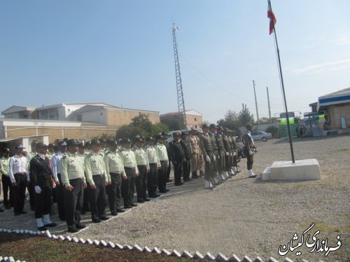 صبحگاه مشترک نیروی انتظامی وسپاه شهرستان گمیشان برگزارشد
