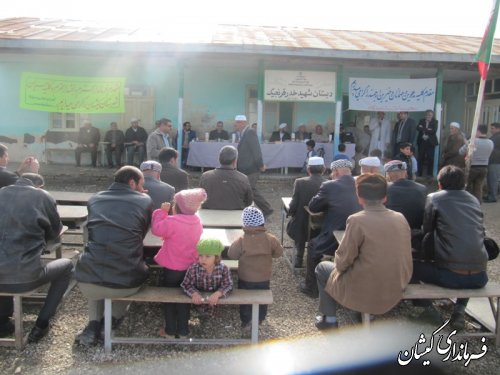 کلنگ زنی احداث مدرسه "خیر ساز" در روستای قرمسه شهرستان گمیشان