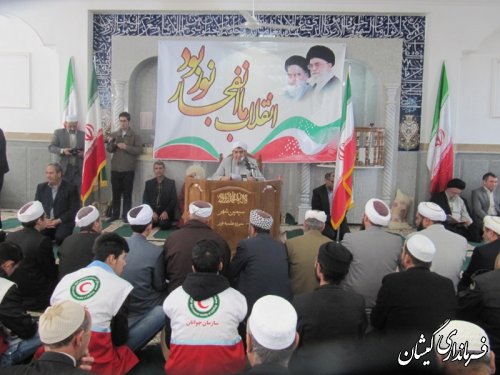 جشن انقلاب با حضورحضرت آیت الله نورمفیدی در مسجد نور سیمین شهر