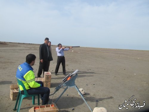مسابقه تیراندازی با هدف پروازی"تراپ"در شهرستان گمیشان
