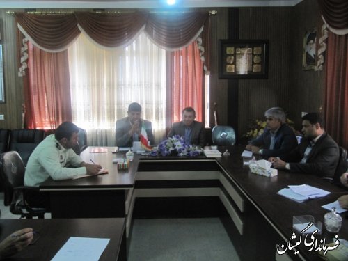 اولین جلسه کمسیون امنیت اقتصادی در سال 94در شهرستان گمیشان برگزار گردید
