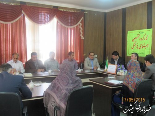اولین جلسه کارگروه تخصصی امور اجتماعی،فرهنگی وخانواده در شهرستان گمیشان برگزار گردید