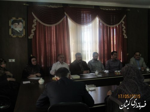اولین جلسه کارگروه تخصصی امور اجتماعی،فرهنگی وخانواده در شهرستان گمیشان برگزار گردید