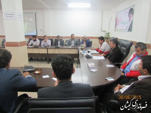 اولین جلسه کارگروه تخصصی امداد ونجات وآموزش همگانی در شهرستان گمیشان برگزار گردید.