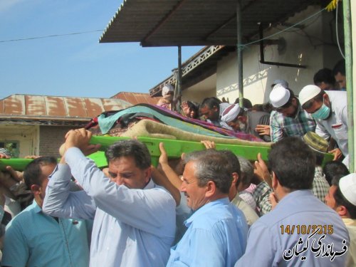 مراسم تشییع پیکر مطهر جان باخته حادثه «منا» در روستای بصیرآباد شهرستان برگزار شد