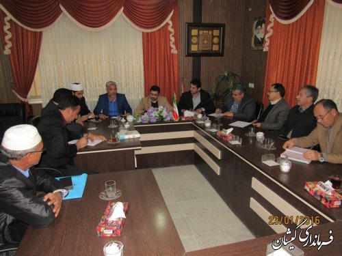 سومین جلسه هماهنگی برگزاری مسابقات بین المللی گورش در شهرستان گمیشان برگزار شد