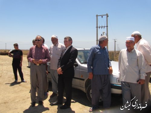 بازدید فرماندار گمیشان از اجرای پروژه پرورش ماهی شرکت سبز دشت قلعه ها