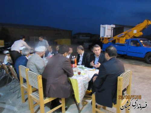 ضیافت افطاری ویژه کارکنان مديريت توزيع نيروي برق گميشان