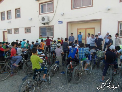 برگزاری مسابقه دوچرخه سواری ویژه نونهالان و نوجوانان شهرستان گمیشان