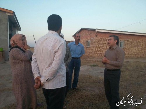 فرماندار گمیشان از روستای قرنجیک خواجه خان بازدید کرد