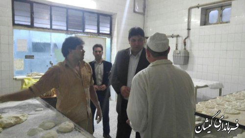 بازدید فرماندار گمیشان از نانوایی های شهرستان