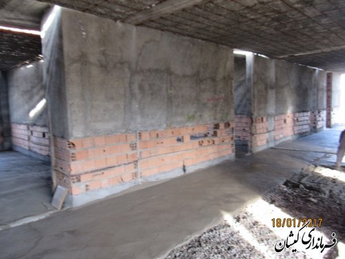 بازدید فرماندار گمیشان از عملیات اجرای پروژه دبستان امام علی(ع) سیمین شهر