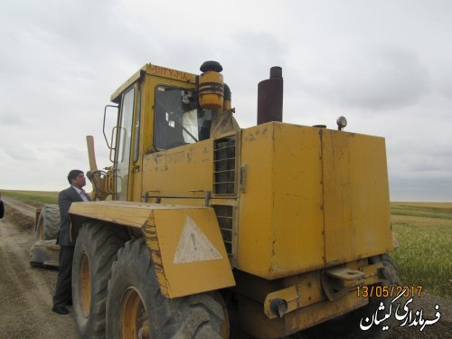 بازدید فرماندار گمیشان از اجرای زیرسازی جاده ناردانلی - سیمین شهر