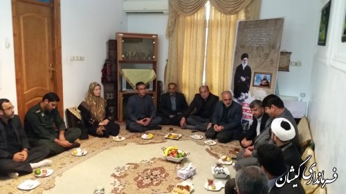 دیدار اعضای  هفته دفاع مقدس شهرستان با خانواده شهیده مرجان نازقلیچی