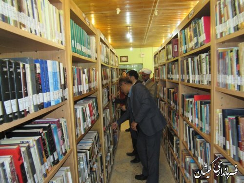 معاون فرماندار گمیشان از کتابخانه عمومی امام محمد غزالی شهر گمیش تپه بازدید کرد