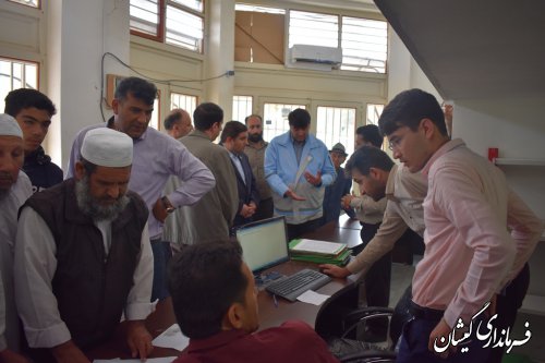بازدید فرماندار گمیشان از دفتر ستاد و بازسازی سیل منطقه