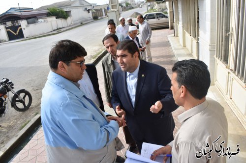 بازدید فرماندار گمیشان از دفتر ستاد و بازسازی سیل منطقه