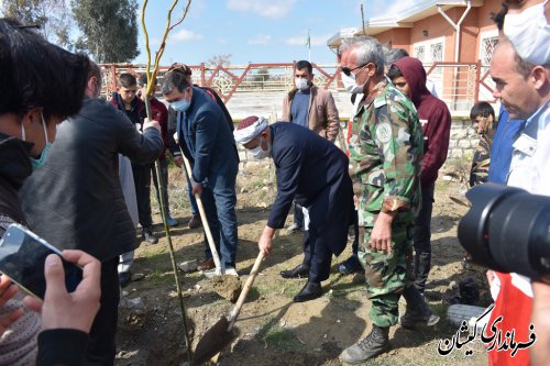 مراسم متمرکز درختکاری شهرستان گمیشان در روستای قره کیله 
