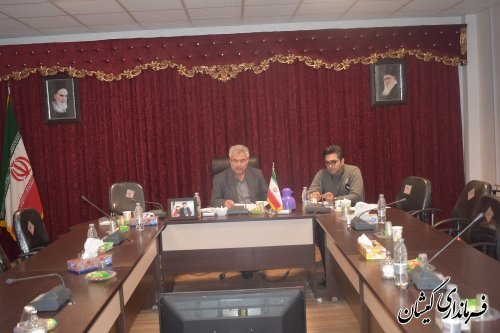 حضور فرماندار گمیشان در جلسه شورای اداری استان
