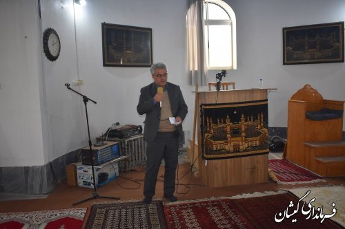 سخنرانی فرماندار گمیشان در جمع نمازگزاران روستای قرنجیک خواجه خان
