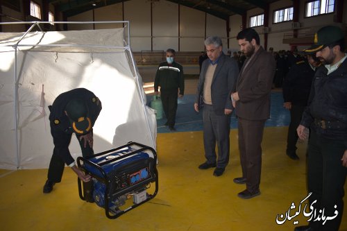 بازدید فرماندار گمیشان از  رزمایش پدافند غیرعامل فرماندهی انتظامی شهرستان گمیشان