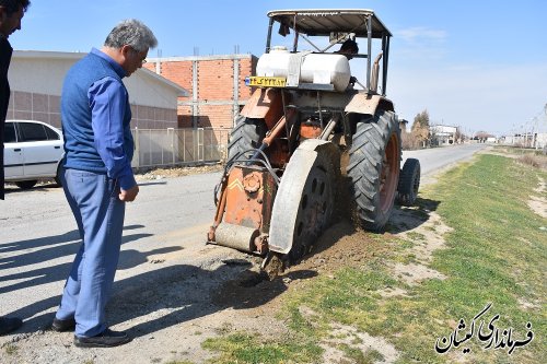 بازدید فرماندار گمیشان از اجرای پروژه نجما در روستای کوسلی
