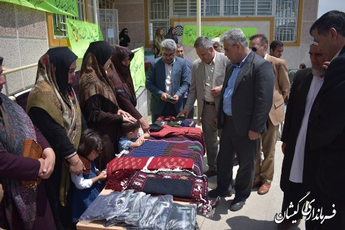 حضور فرماندار گمیشان در مراسم نکوداشت روز دختر در مدرسه حجاب چارقلی