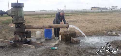 بازدید فرماندار گمیشان از چاههای آب شرب شهرستان