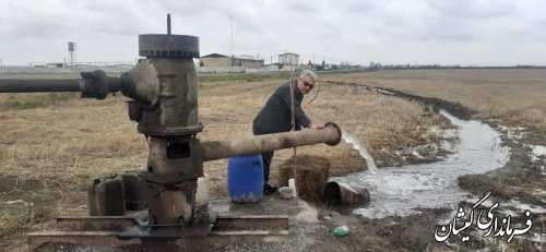 بازدید فرماندار گمیشان از چاههای آب شرب شهرستان