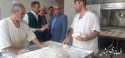 بازدید سر زده فرماندارگمیشان از نانوایی های گمیشان