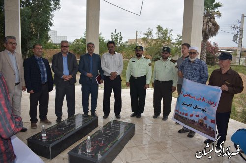 برگزاری مراسم بدرقه کاروان راهیان نور بسیجیان شهرستان گمیشان