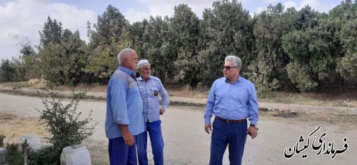 بازدید فرماندار گمیشان از مخازن آب رسانی شهرستان