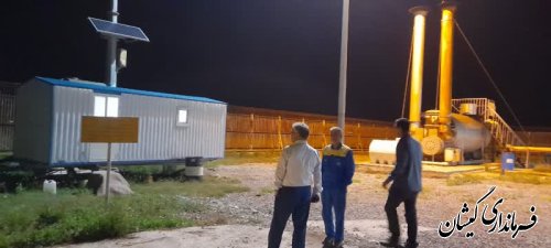 بازدید و کنترل شبانه فرماندار گمیشان از ایستگاههای تقلیل فشار قوی گاز