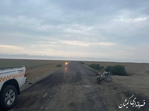  ۶۰ درصد مسیر جاده گمیش تپه به چارقلی آسفالت شد